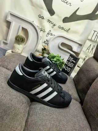Adidas Superstar Black and White Lifestyle Sneakers 9