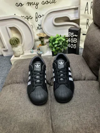 Adidas Superstar Black and White Lifestyle Sneakers 10