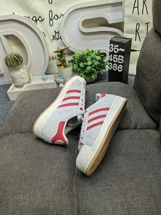 Adidas Superstar Gray and Red Lifestyle Sneakers 6