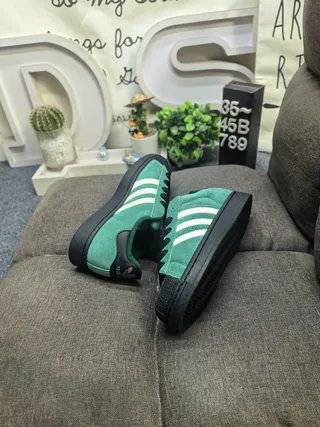 Adidas Superstar Green Suede Shell Toe Lifestyle Sneakers 6