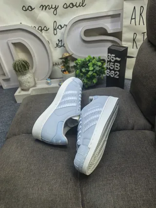 Adidas Superstar Light Blue Lifestyle Sneakers 6