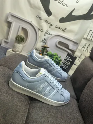 Adidas Superstar Light Blue Lifestyle Sneakers 9