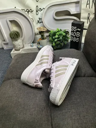 Adidas Superstar موضوع بحري بيج وردي حذاء أسلوب حياة 6