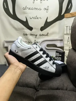 Adidas Superstar White Black Panda Lifestyle Sneakers 5