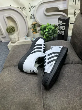 Adidas Superstar White Black Panda Lifestyle Sneakers 6