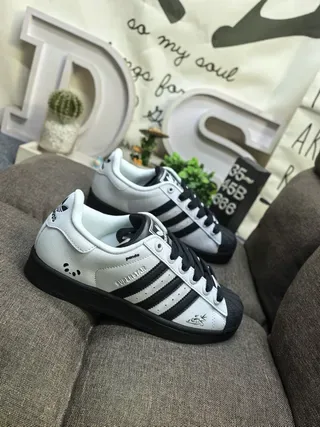 Adidas Superstar White Black Panda Lifestyle Sneakers 9