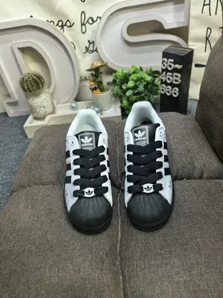Adidas Superstar White Black Panda Lifestyle Sneakers 10