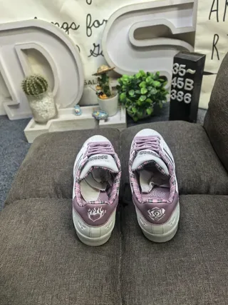 Adidas Superstar White Purple Heart Embossed Lifestyle Sneakers 8