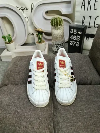Adidas Superstar White Red Black Lifestyle Sneakers 10