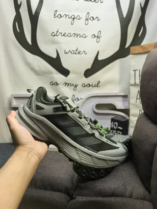 Adidas Terrex Vert Militaire Gris Rugged Trail Silhouette Col de Style Gaiter Chaussures de Course 5