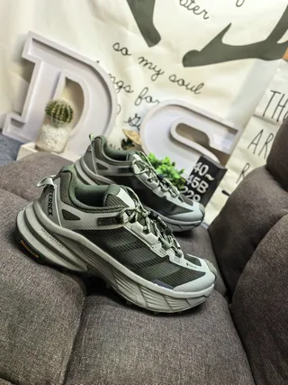 Adidas Terrex Vert Militaire Gris Rugged Trail Silhouette Col de Style Gaiter Chaussures de Course 9