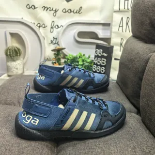 Adidas Terrex Sandales Casuales Bleu Beige Haut en Maille Fermeture à Lacets