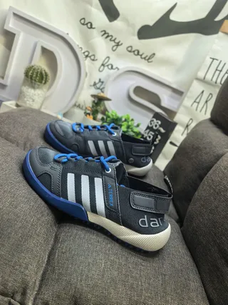 Adidas Terrex Sandales Casuales Bleu Beige Haut en Maille Fermeture à Lacets 7