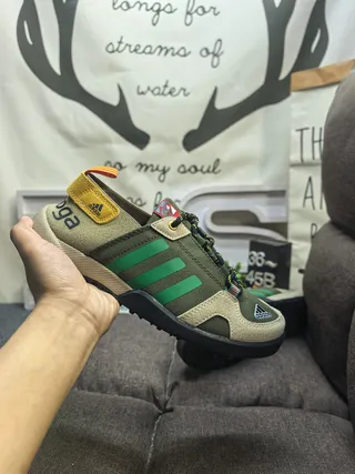 Adidas Terrex Sandales Casuales Bleu Beige Haut en Maille Fermeture à Lacets 15