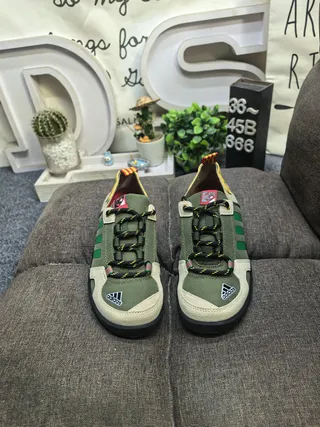 Adidas Terrex Sandales Casuales Bleu Beige Haut en Maille Fermeture à Lacets 20