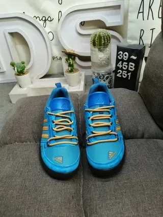 Adidas TERREX DAROGA TWO Blue Gold Low-Top Textile Upper Lifestyle Sneakers 11