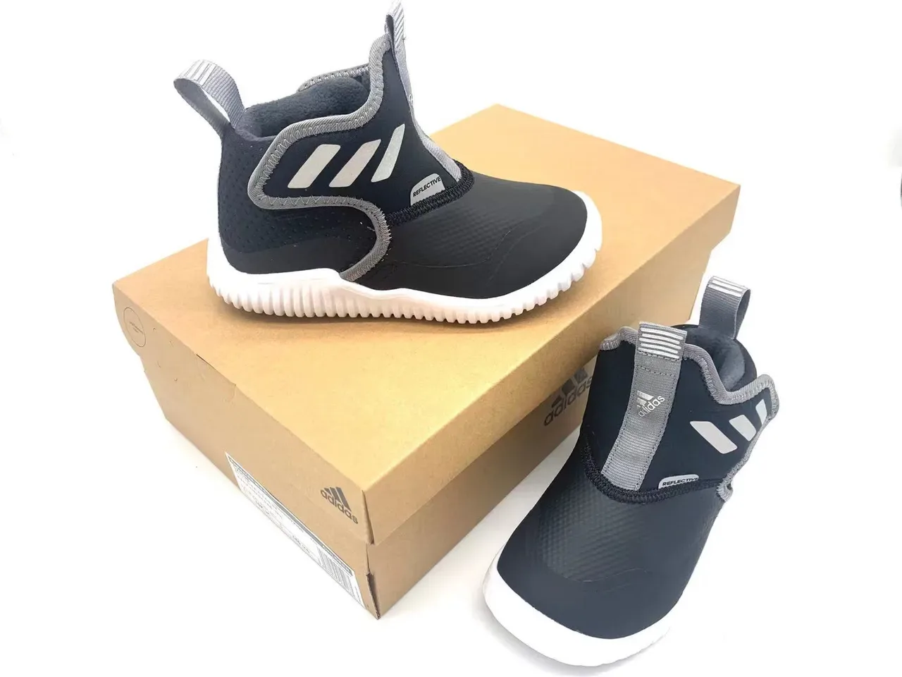 Adidas Three-Stripe Slip-On Water-Style Kids Lifestyle Sneakers 14