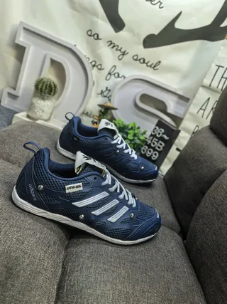 Adidas White and Black Three-Stripe Mesh Lifestyle Sneakers 9