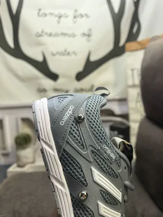 Adidas White and Black Three-Stripe Mesh Lifestyle Sneakers 13