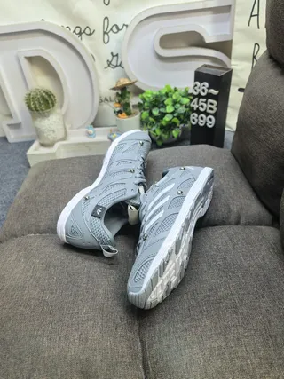 Adidas White and Black Three-Stripe Mesh Lifestyle Sneakers 16