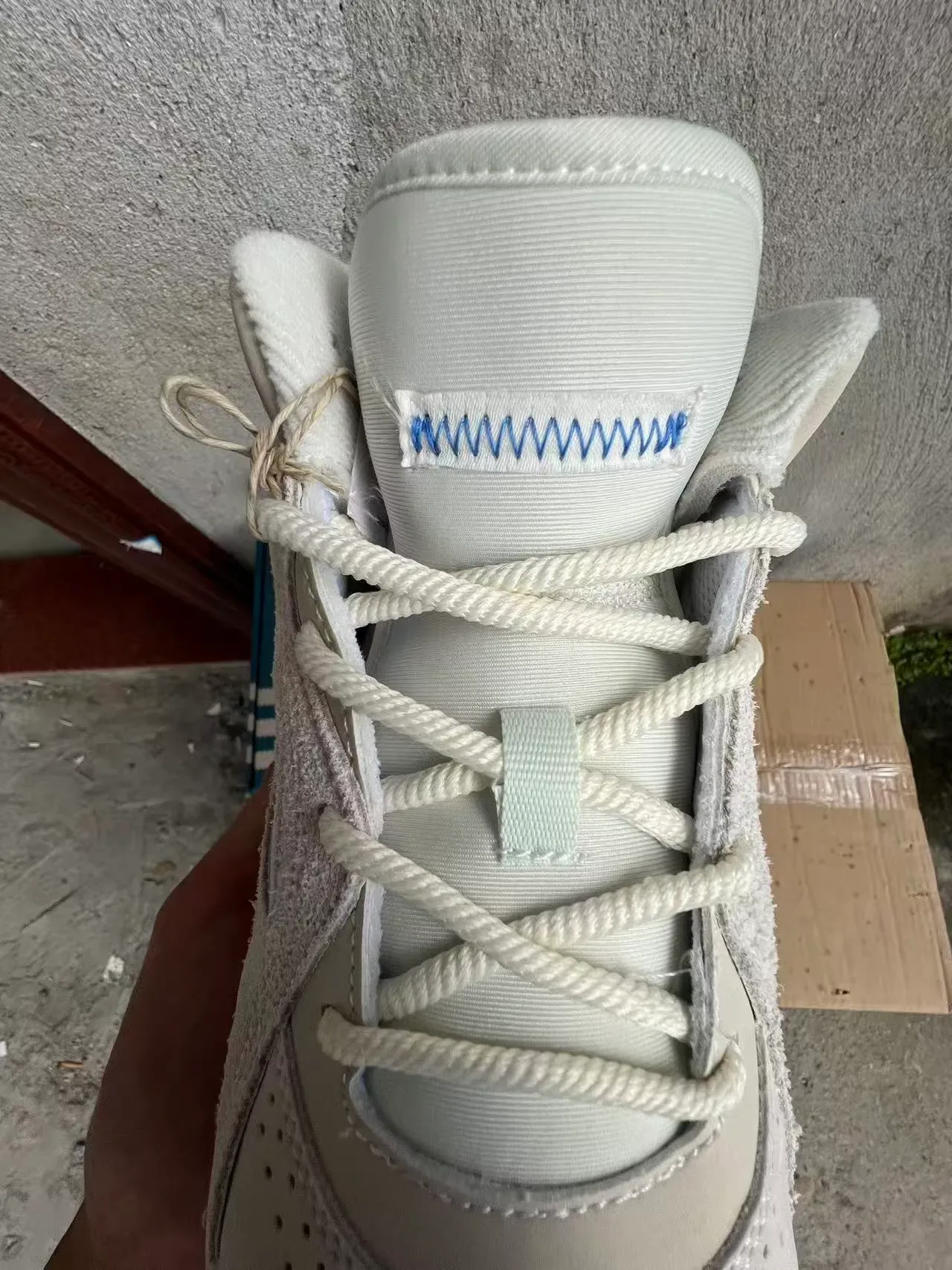 Adidas White Beige High-Top Suede-and-Textile Upper Sneakers 4