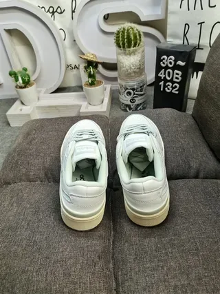 Adidas White Beige Low-Top Platform Sole Lifestyle Sneakers 8