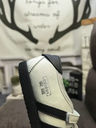 Adidas White Black Laceless Velcro Strap Lifestyle Sneakers 3