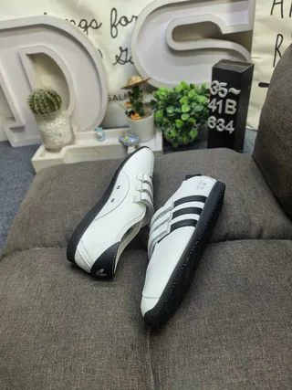Adidas White Black Laceless Velcro Strap Lifestyle Sneakers 6