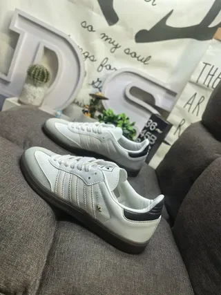 Adidas White Black Mesh Upper Three-Stripe Side Branding Lifestyle Sneakers 17