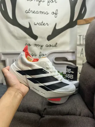 Adidas White Black Sculpted Midsole Mesh Upper Lifestyle Sneakers 5