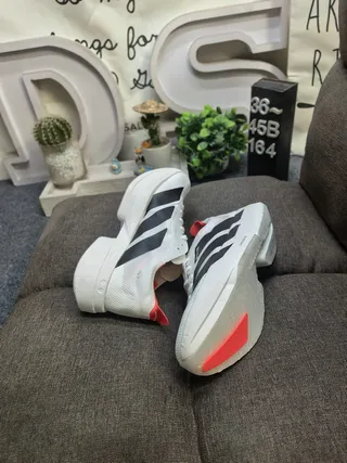 Adidas White Black Sculpted Midsole Mesh Upper Lifestyle Sneakers 6