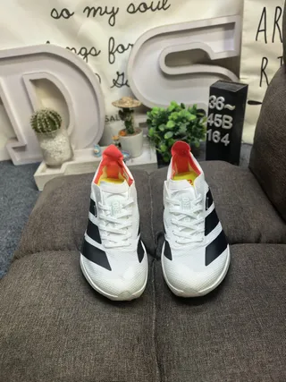 Adidas White Black Sculpted Midsole Mesh Upper Lifestyle Sneakers 10