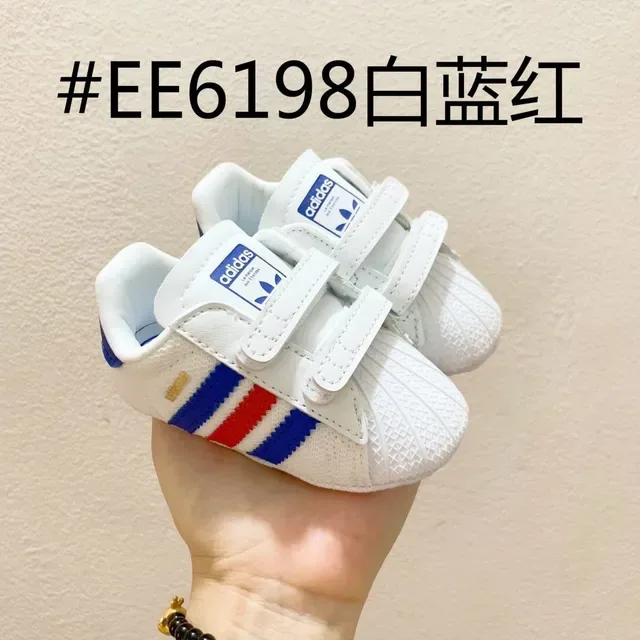 Adidas White Black Shell-Toe Velcro Strap Closure Lifestyle Sneakers 5