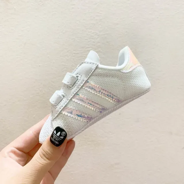 Adidas White Black Shell-Toe Velcro Strap Closure Lifestyle Sneakers 15