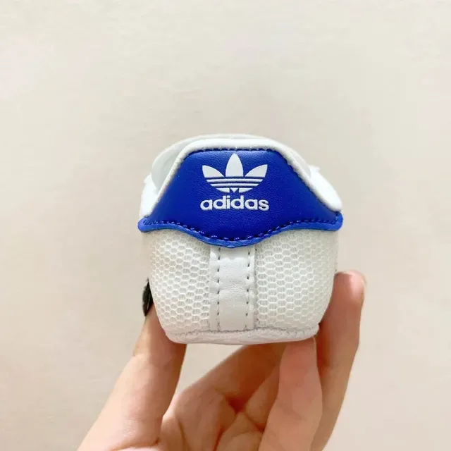 Adidas White Black Shell-Toe Velcro Strap Closure Lifestyle Sneakers 20