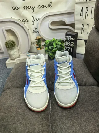 Adidas White Blue Layered Synthetic Overlays Triangular Red Mesh Cutouts Lifestyle Sneakers 10