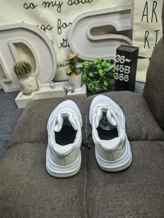 Adidas White Gray Mesh Upper Three-Stripe Side Panel Lifestyle Sneakers 8