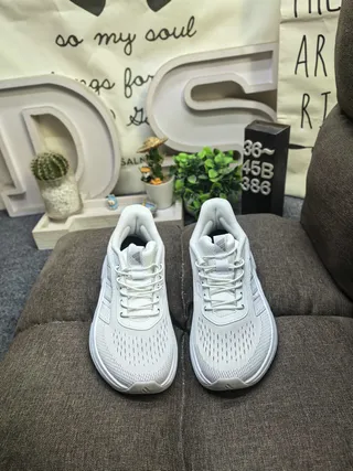 Adidas White Gray Mesh Upper Three-Stripe Side Panel Lifestyle Sneakers 10