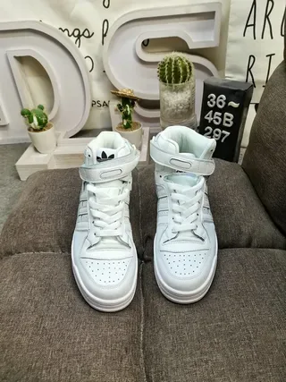 Adidas White Green High-Top Padded Collar Lifestyle Sneakers 10
