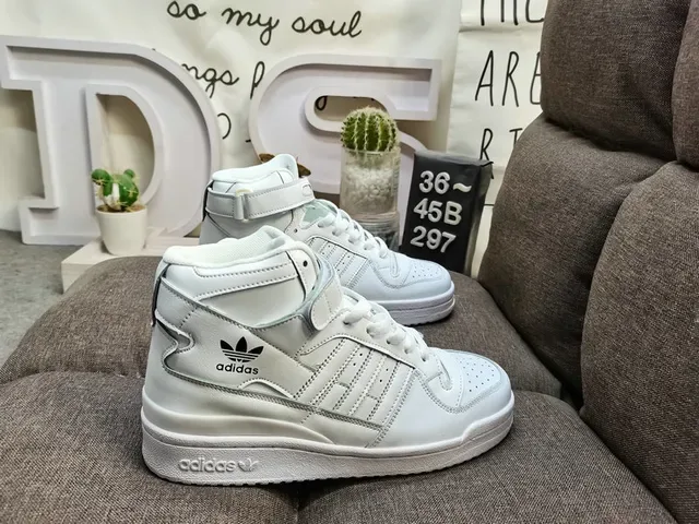 Adidas White Green High-Top Padded Collar Lifestyle Sneakers 11