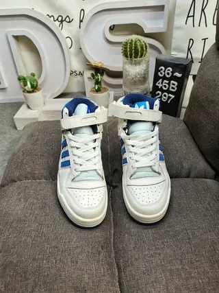 Adidas White Green High-Top Padded Collar Lifestyle Sneakers 20