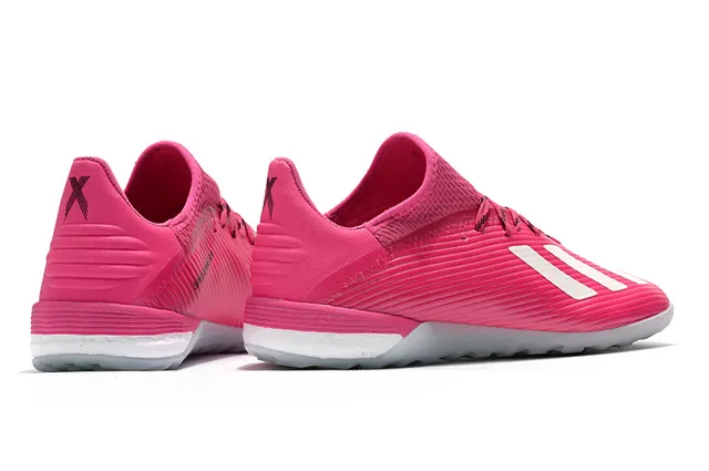Adidas Blanc Rose Tissu tricoté côtelé Supérieur Semelle hexagonale Chaussures de football turf 11