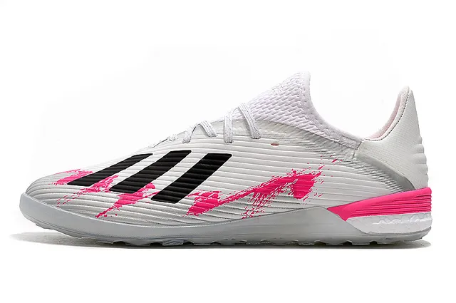 Adidas Blanc Rose Tissu tricoté côtelé Supérieur Semelle hexagonale Chaussures de football turf 16