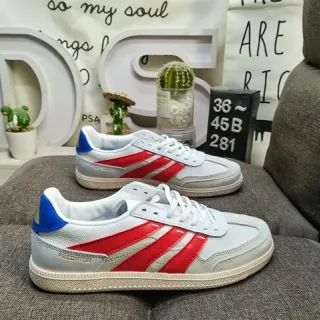 Adidas White Red Low-Top Cupsole Lifestyle Sneakers
