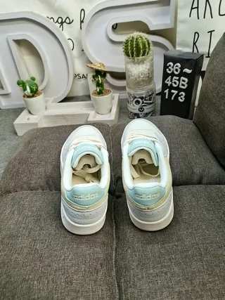 Adidas White Yellow Low-Top Suede-Leather Mix Lifestyle Sneakers 18