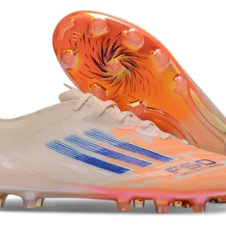 Adidas X Beige Orange Low-Cut Sock-Fit Upper Iridescent Translucent Soleplate Firm-Ground Soccer Shoes