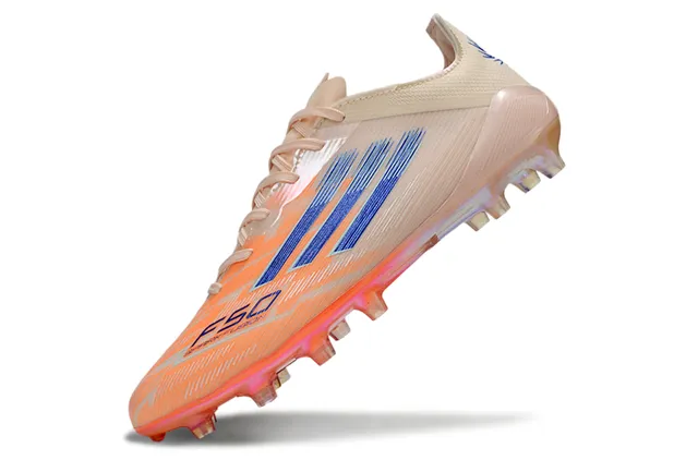Adidas X Beige Orange Low-Cut Sock-Fit Upper Iridescent Translucent Soleplate Firm-Ground Soccer Shoes 3