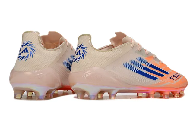 Adidas X Beige Orange Low-Cut Sock-Fit Upper Iridescent Translucent Soleplate Firm-Ground Soccer Shoes 5