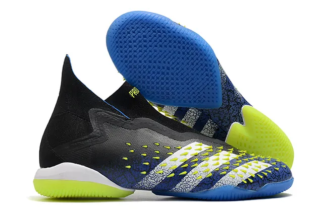 Adidas X Multicolor Vert Sans Lacets Ajustement Chaussons Partie Supérieure Couverture de Cage Asymétrique Chaussures de Football Intérieur 3