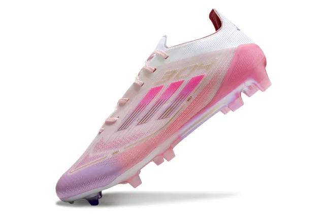 Adidas X Pink multicolore bas lacets irisé dégradé haut sol ferme chaussures de football 3